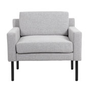 Boss Grey Poly-Linen Weave Lounge Chair, BR8001-GY